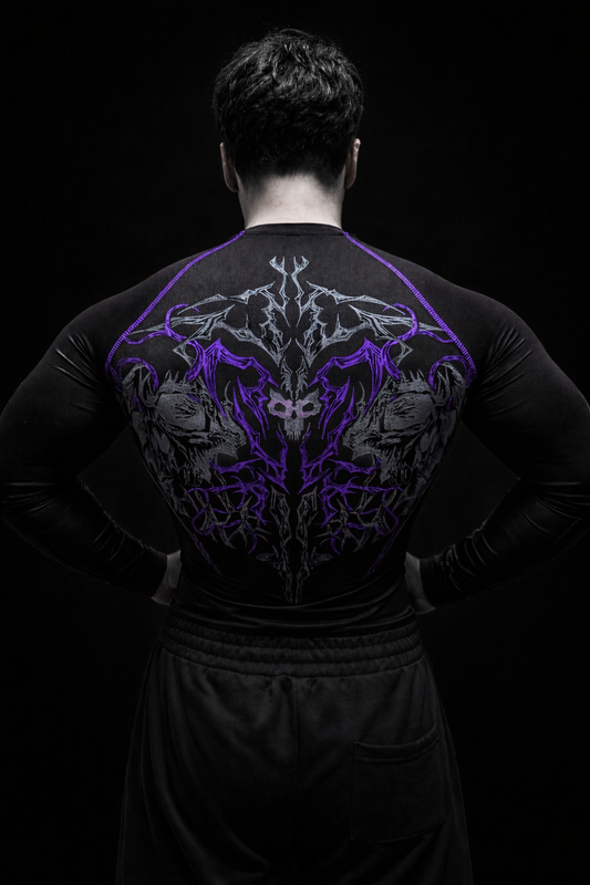 Nocturne Full Body ( uzun kollu) compression Dark Purple