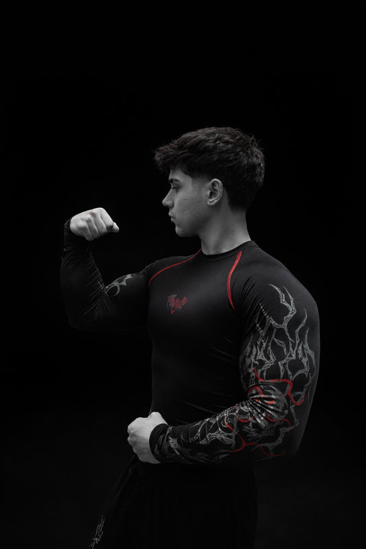 Nocturne Full Body ( uzun kollu) compression Blood Red (ÖN SİPARİŞ)