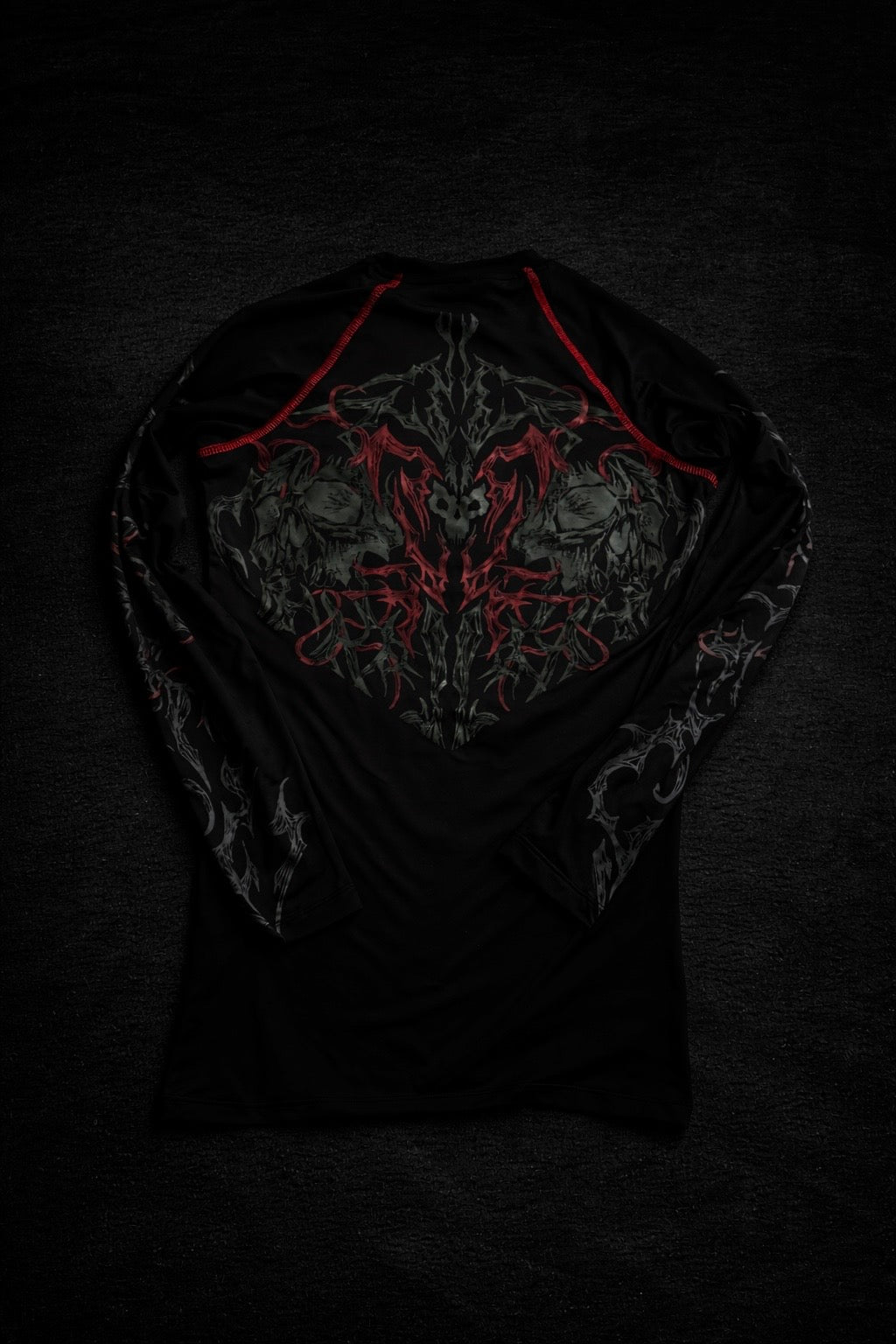 Nocturne Full Body ( uzun kollu) compression Blood Red