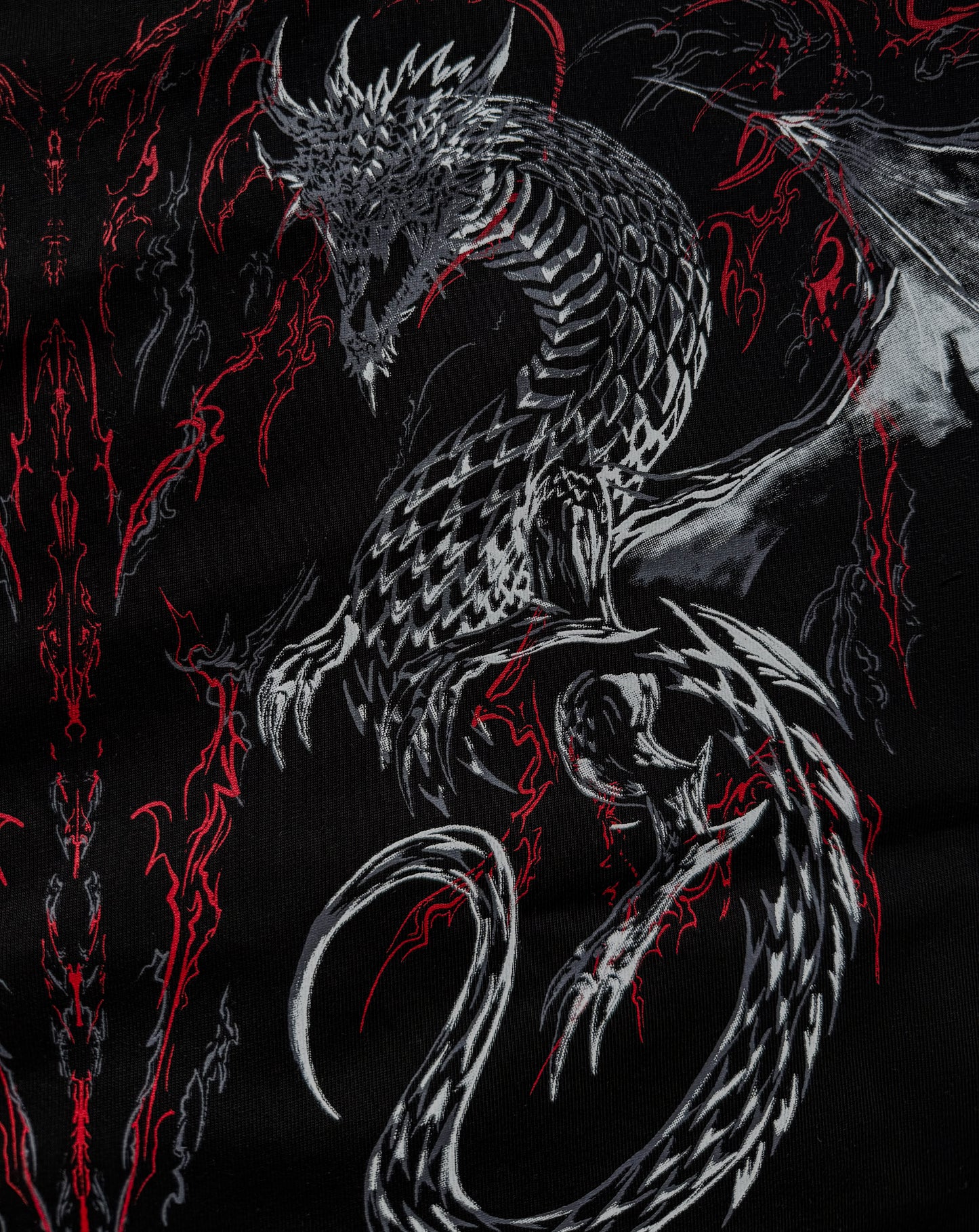 Dragon Oversized Sleeveless T-Shirt  [HEAVENLY RED]