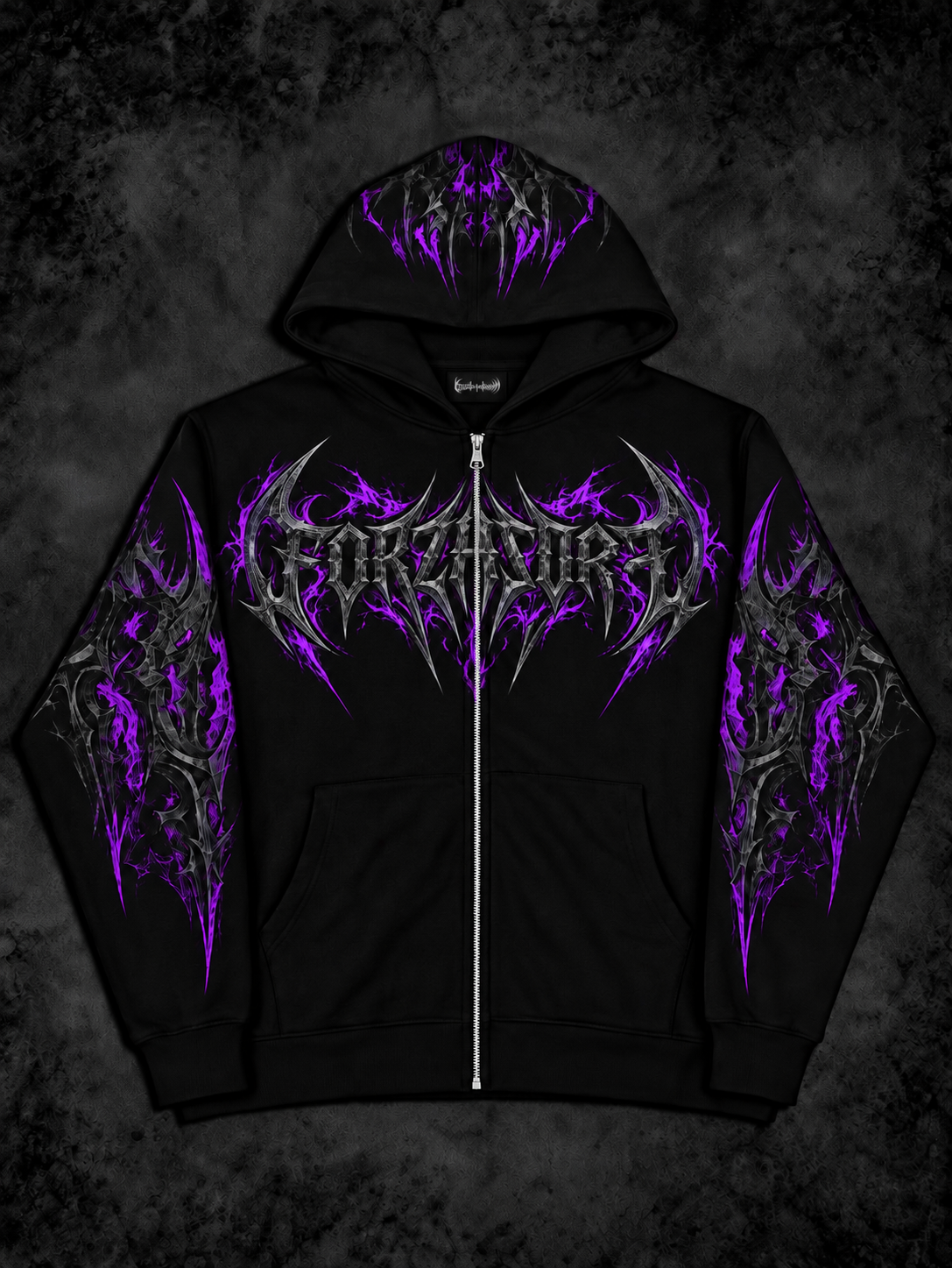 Eclipse Oversized zip-up Hoodie [REVENANT PURPLE]