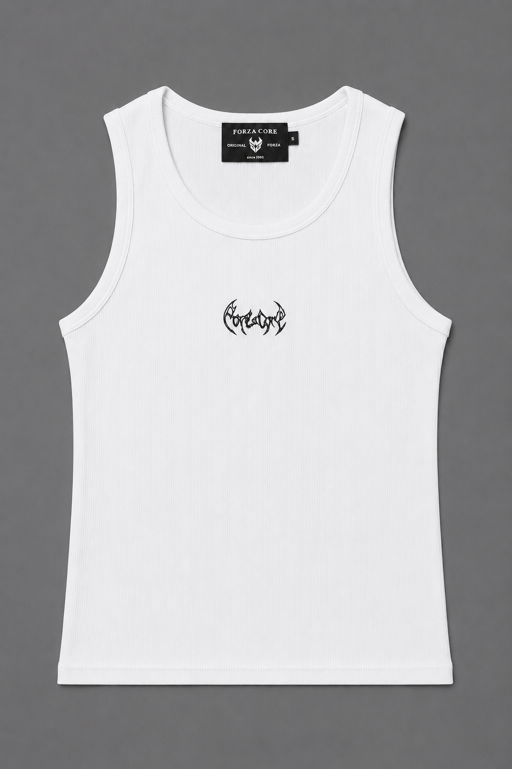 Dragon Raw Ribbed Tank Top [WHITE]