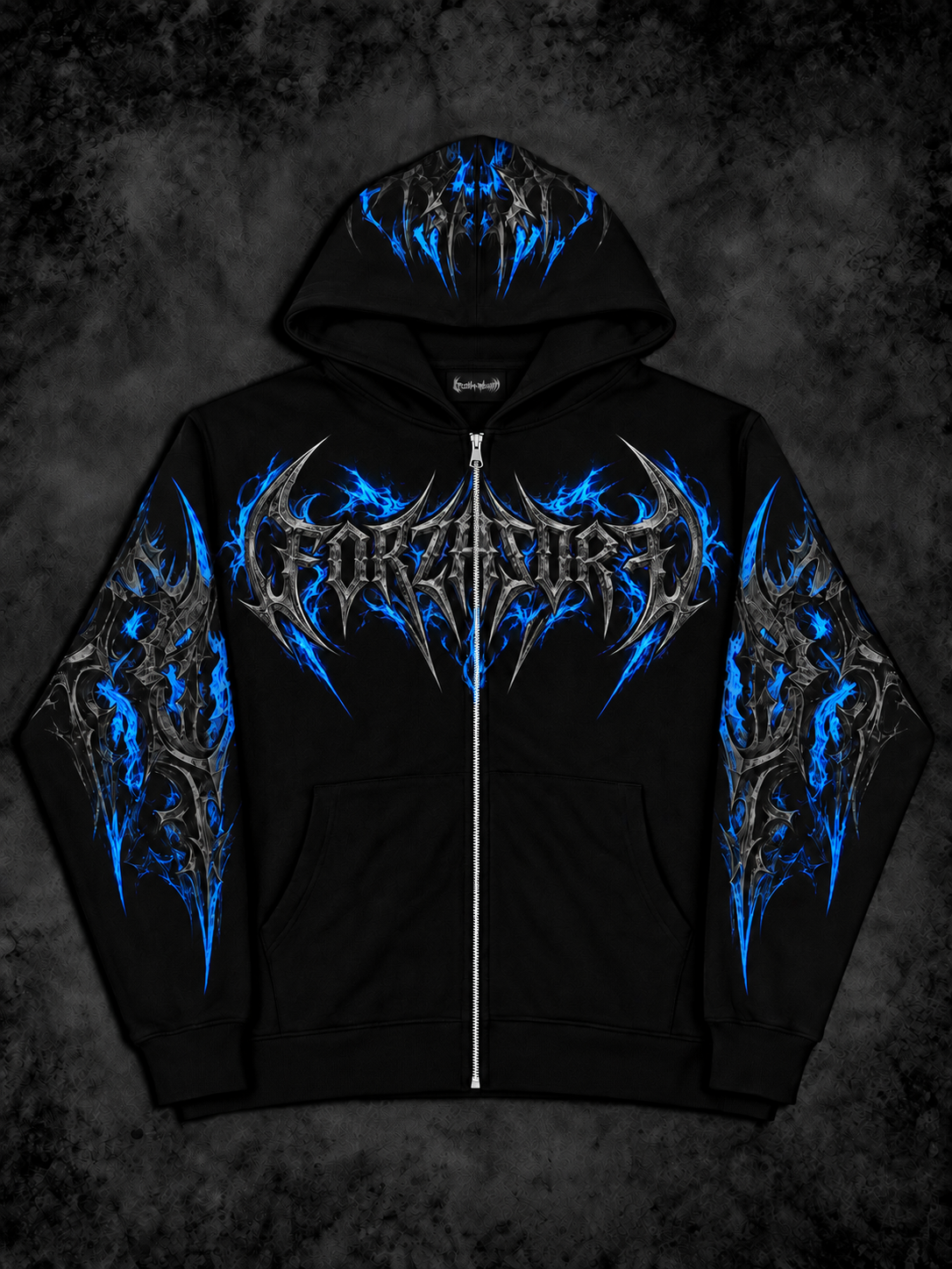 Eclipse Oversized zip-up Hoodie [ABYSS BLUE]