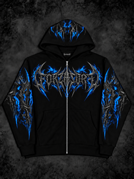 Eclipse Oversized zip-up Hoodie [ABYSS BLUE]