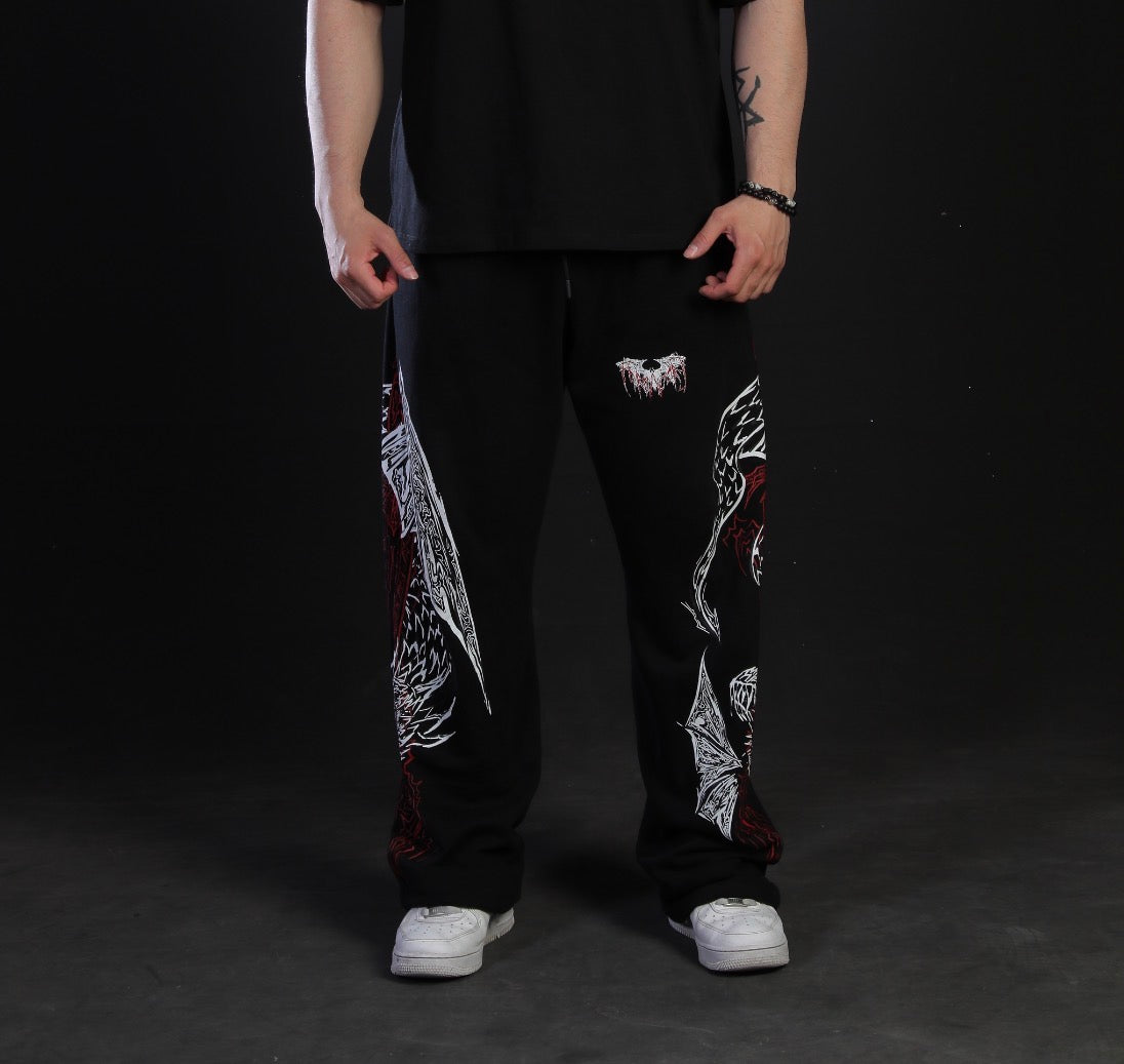 Dragon Baggy Sweatpants [HEAVENLY RED] (Ön Sipariş)