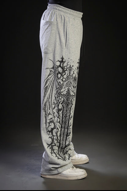 ECLIPSE BAGGY SWEATPANTS [HEATHER GREY]