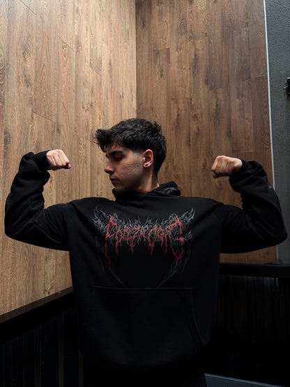 Nocturne Oversize Hoodie Blood Red