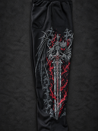 Eclipse Baggy Sweatpants [CRIMSON RED]
