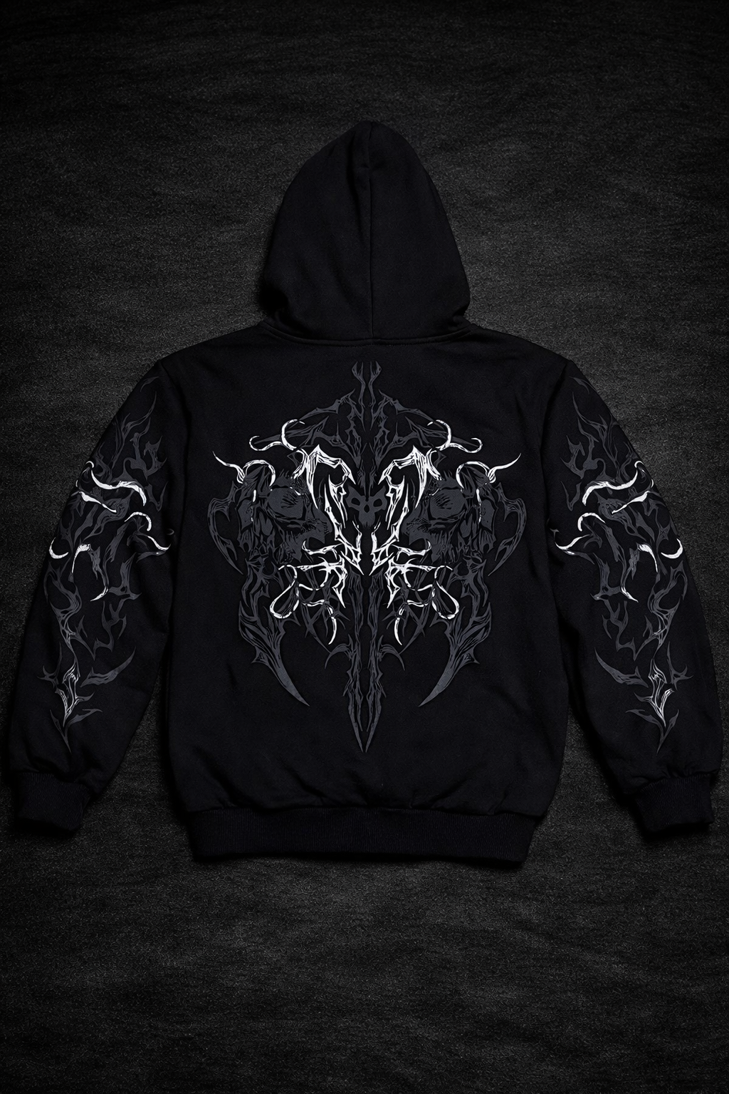 Nocturne Oversize' Zip Hoodie Phantom White