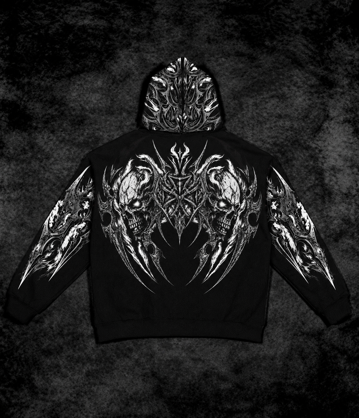 Eclipse Oversized zip-up Hoodie [PHANTOM WHITE]