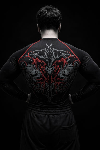 Nocturne Full Body ( uzun kollu) compression Blood Red