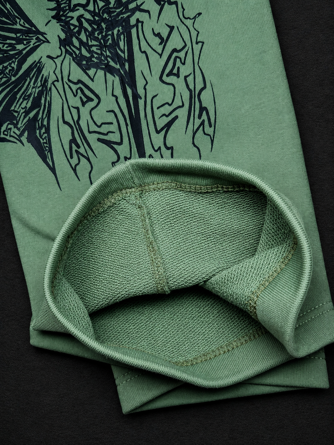 Dragon Baggy Sweatpants [DARK OLIVE GREEN]