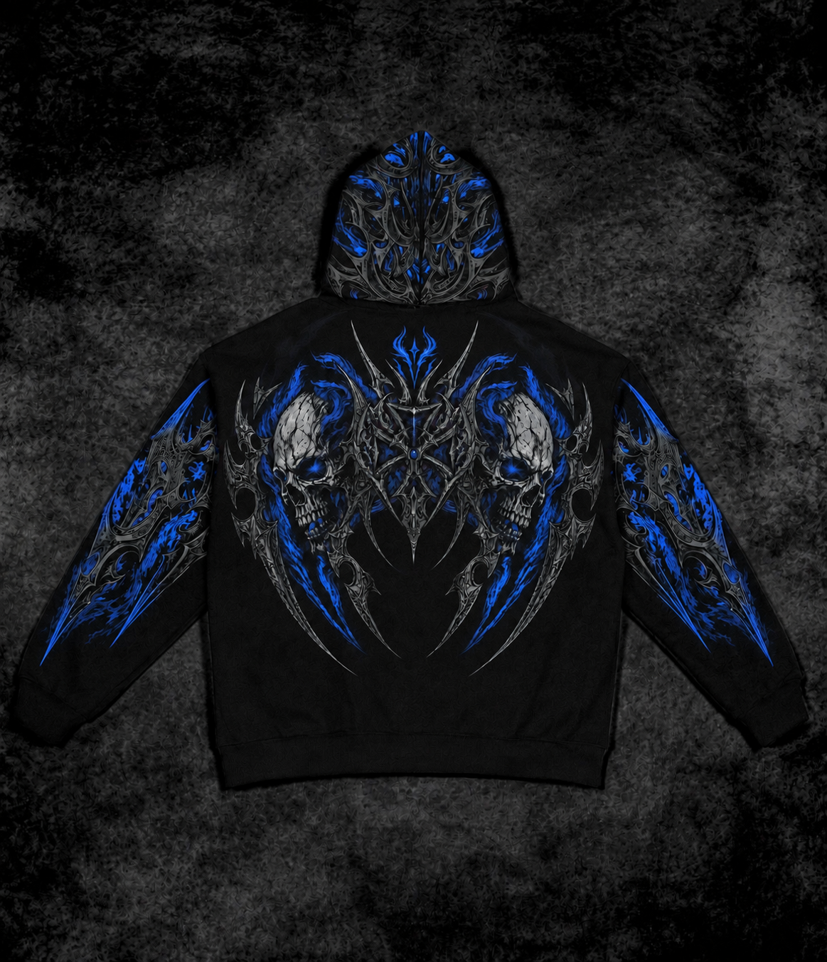 Eclipse Oversized zip-up Hoodie [ABYSS BLUE]