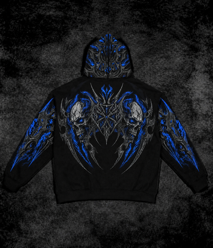 Eclipse Oversized zip-up Hoodie [ABYSS BLUE]