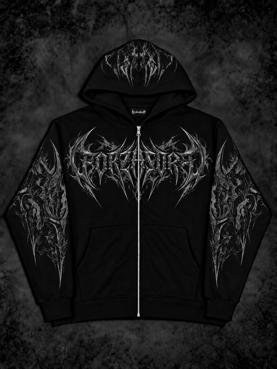 Eclipse Oversized zip-up Hoodie [DARKNESS]