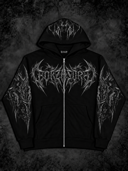 Eclipse Oversized zip-up Hoodie [DARKNESS]