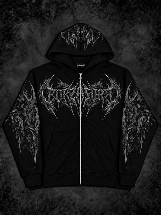 Eclipse Oversized zip-up Hoodie [DARKNESS]