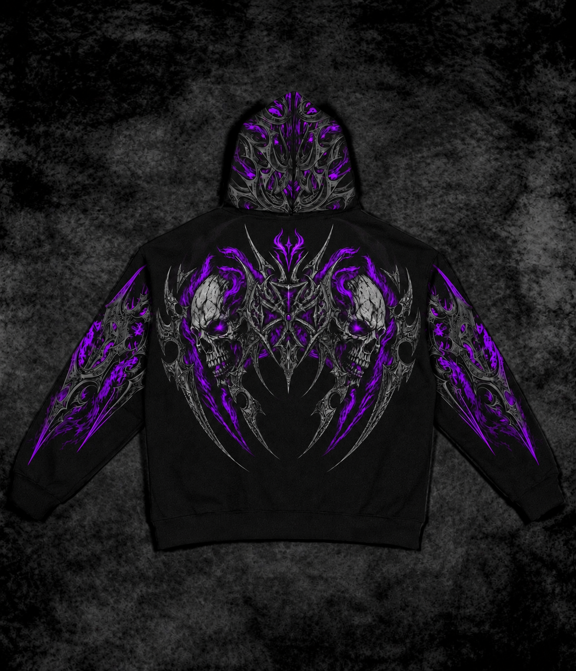 Eclipse Oversized zip-up Hoodie [REVENANT PURPLE]