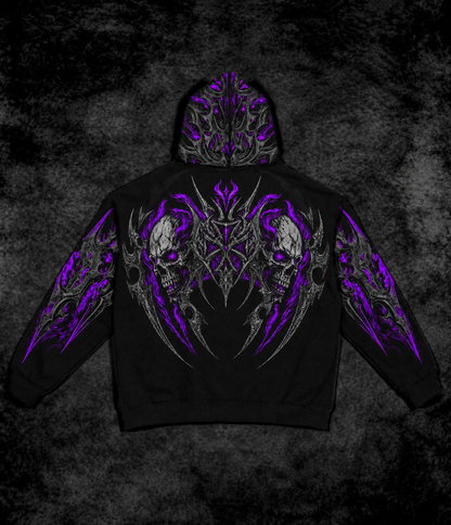 Eclipse Oversized zip-up Hoodie [REVENANT PURPLE]