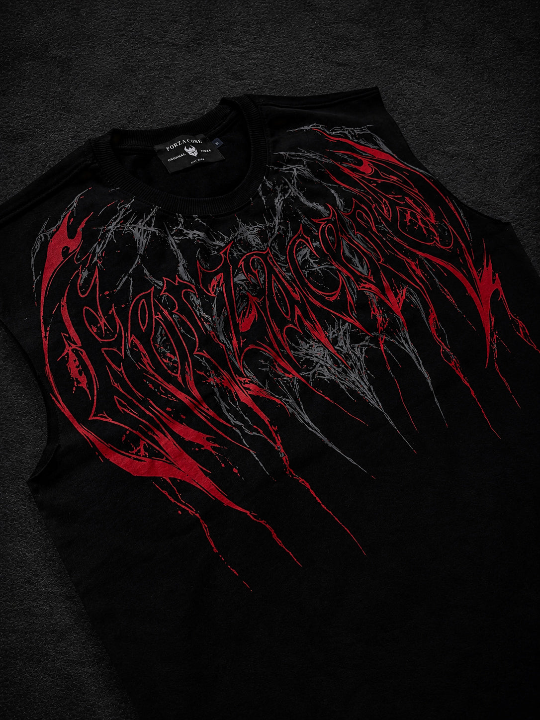 Dragon Oversized Sleeveless T-Shirt  [HEAVENLY RED]