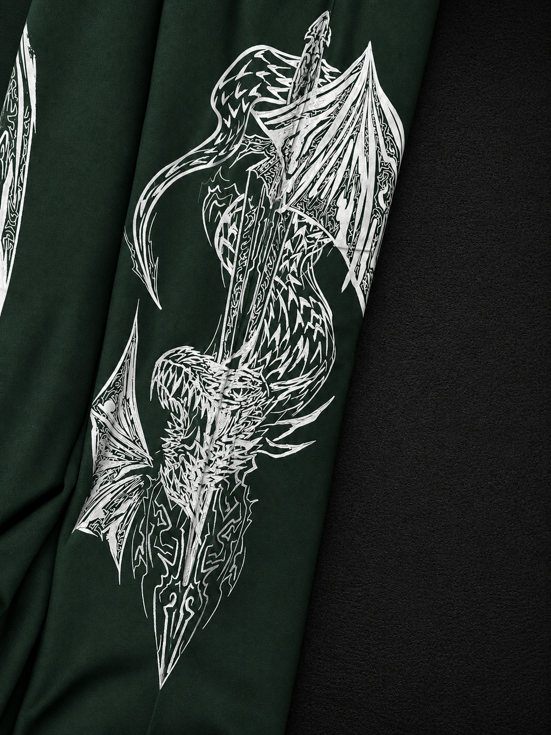 Dragon Baggy Sweatpants [OLIVE GREEN]