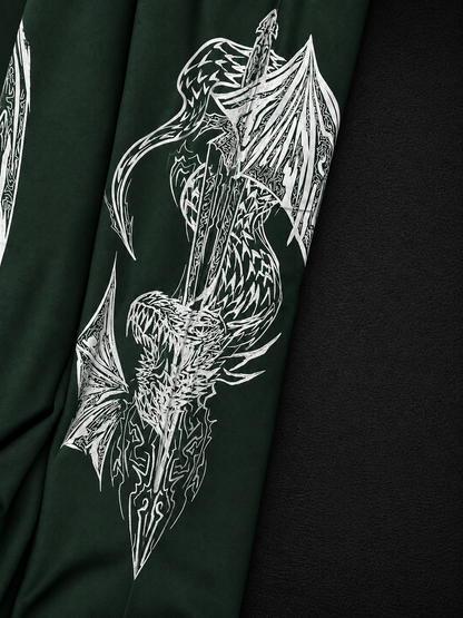 Dragon Baggy Sweatpants [OLIVE GREEN]