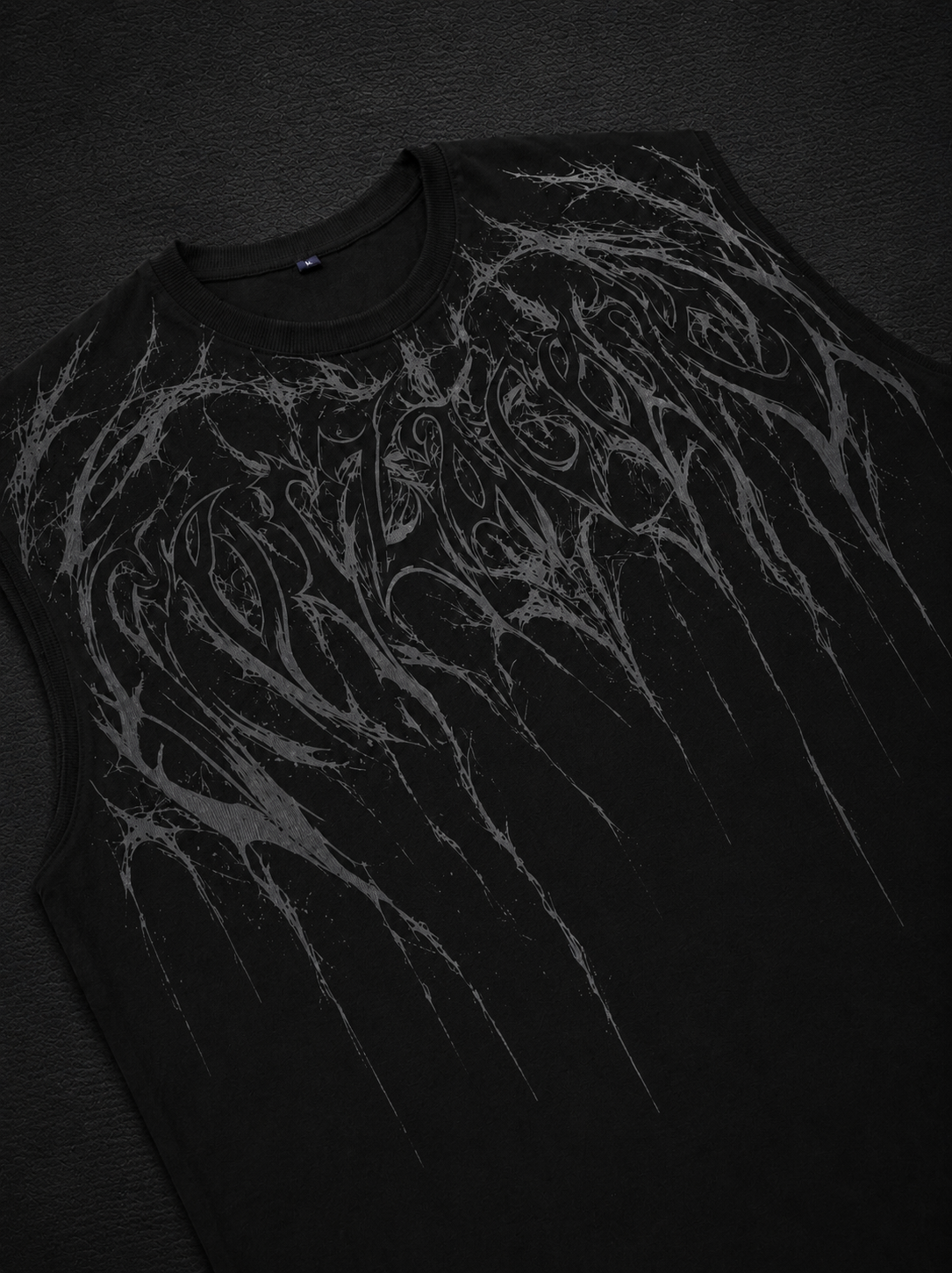 Dragon Oversized Sleeveless T-Shirt [DARKNESS]