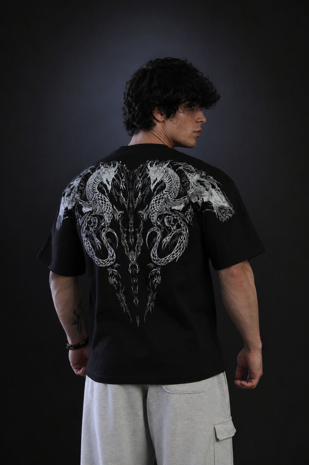 Dragon Oversize T-Shirt [DARKNESS]