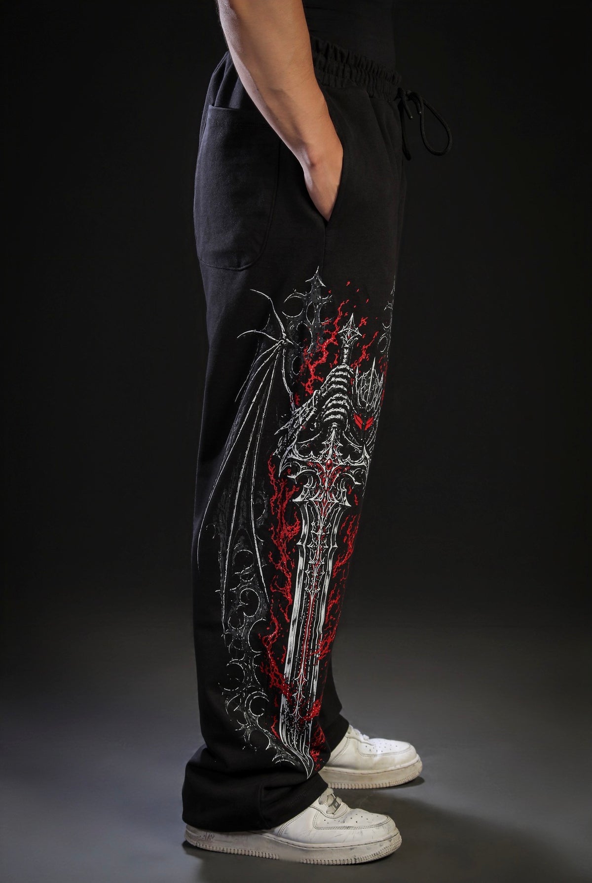 Eclipse Baggy Sweatpants [CRIMSON RED]
