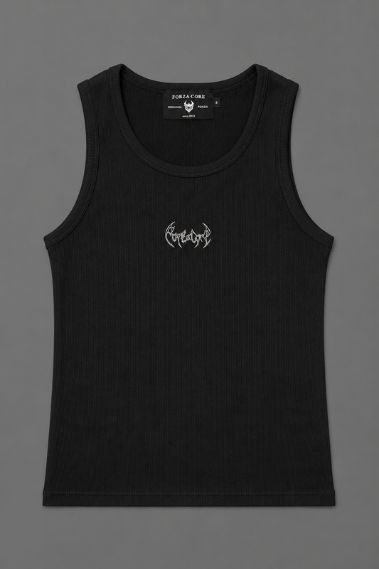 Dragon Ribbed Tank Top [BLACK]