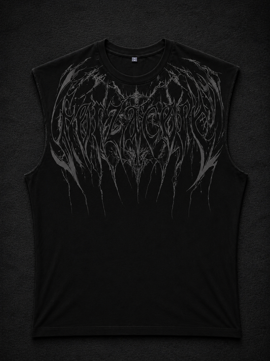 Dragon Oversized Sleeveless T-Shirt [DARKNESS]
