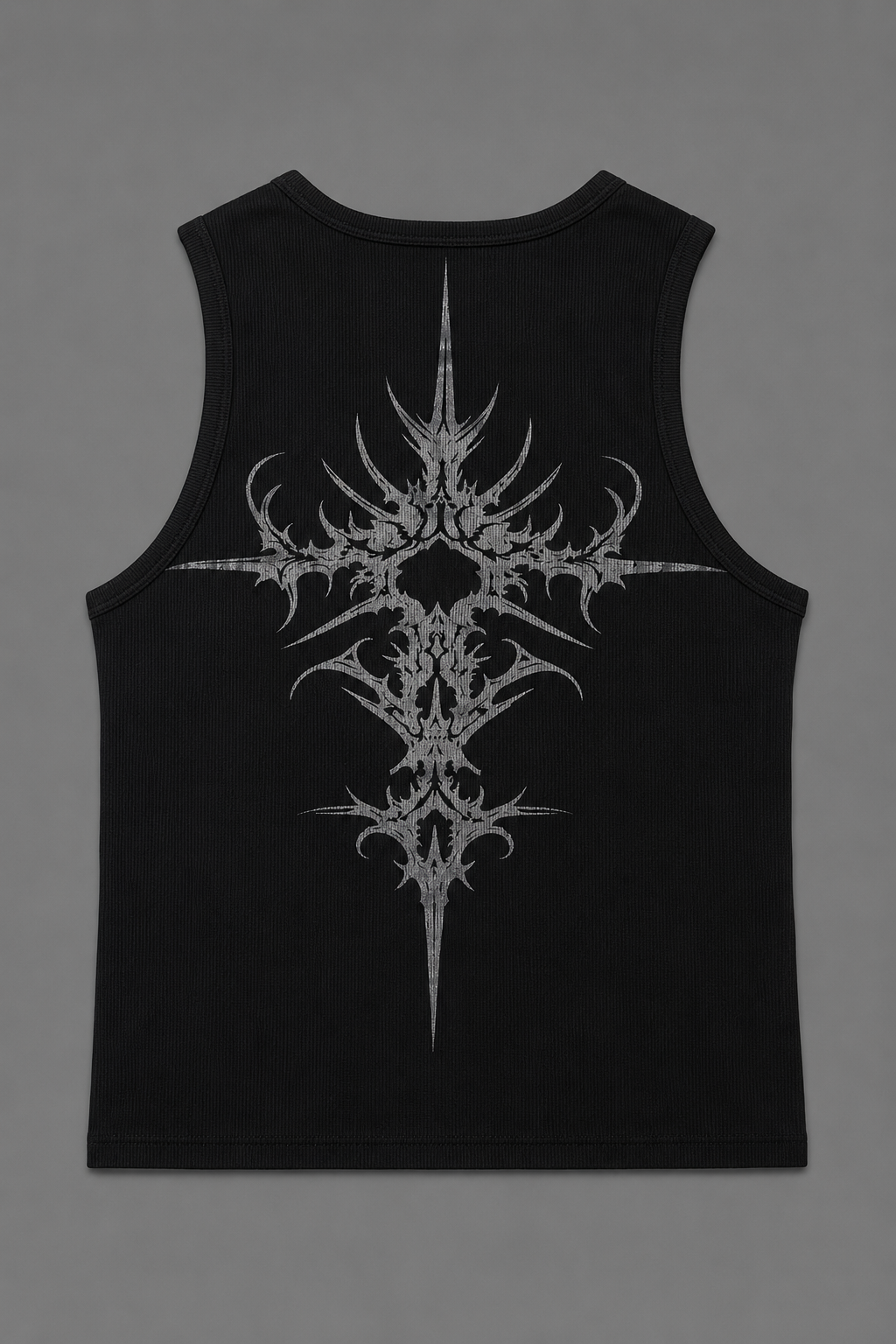 Dragon Ribbed Tank Top [BLACK]
