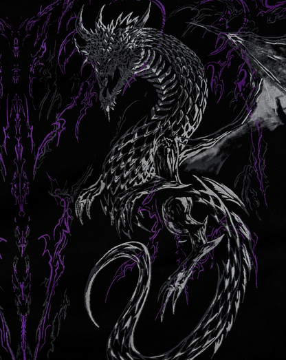 Dragon Oversized Sleeveless T-Shirt [HOLLOW PURPLE]