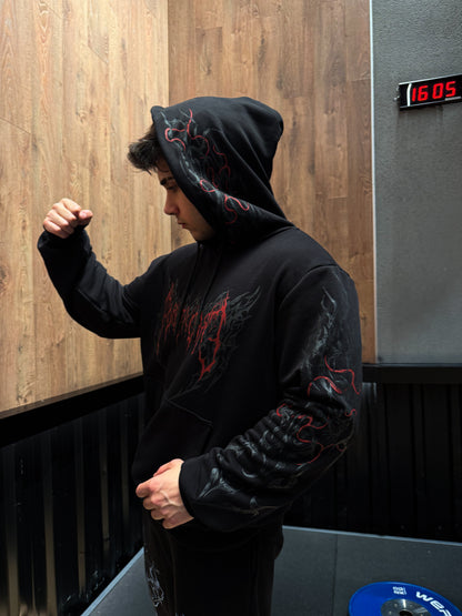Nocturne Oversize Hoodie Blood Red