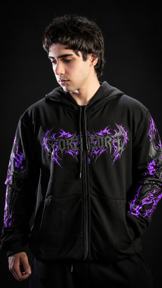 ECLIPSE™ Oversized zip-up Hoodie [REVENANT PURPLE]