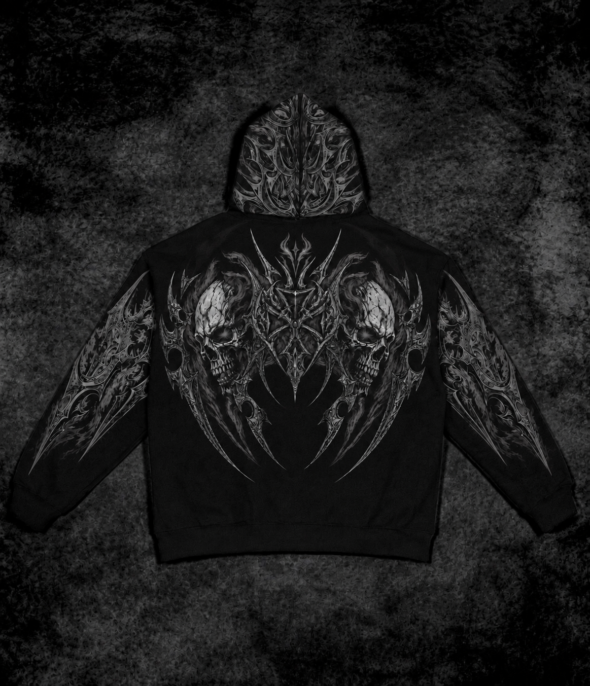 Eclipse Oversized zip-up Hoodie [DARKNESS]