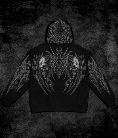 Eclipse Oversized zip-up Hoodie [DARKNESS]