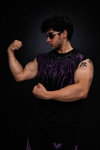 Dragon Oversized Sleeveless T-Shirt [HOLLOW PURPLE]
