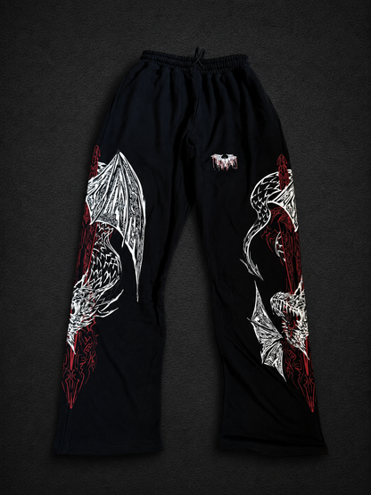 Dragon Baggy Sweatpants [HEAVENLY RED] (Ön Sipariş)