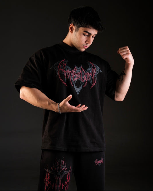 Nocturne Oversize T-Shirt Blood Red (ÖN SİPARİŞ)