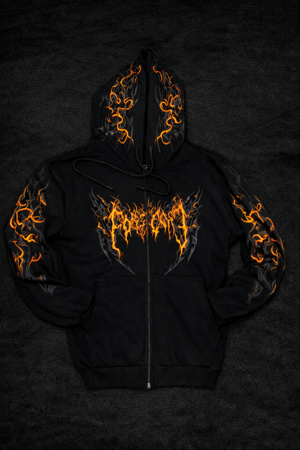 Nocturne Oversize Zip Hoodie INFERNO (ÖN SİPARİŞ)