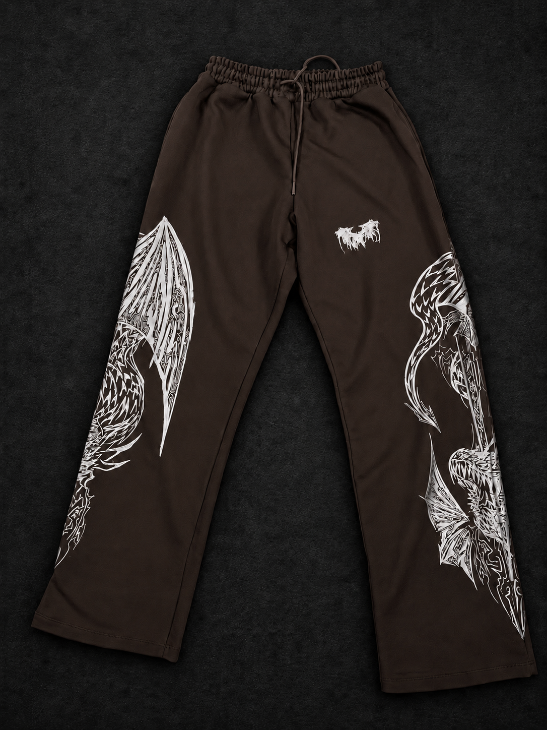 Dragon Baggy Sweatpants [DARK BROWN]