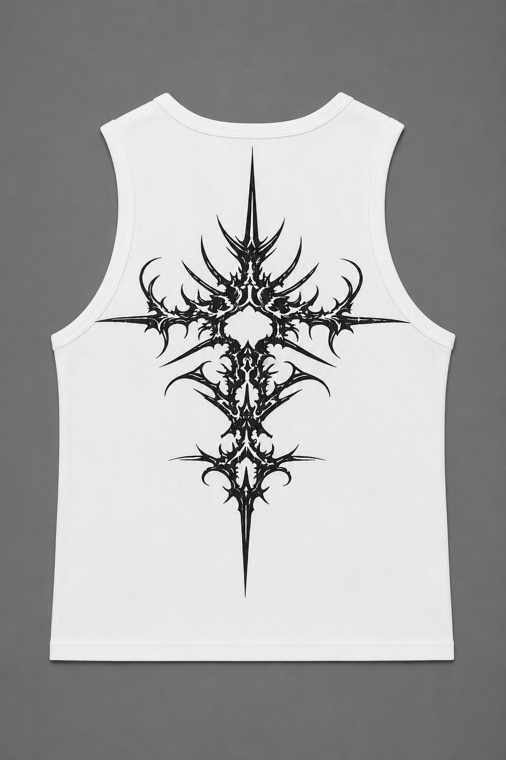 Dragon Raw Ribbed Tank Top [WHITE]