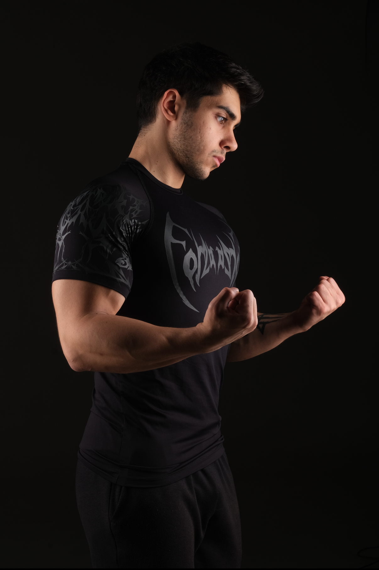 Nocturne compression Anstrasit Black T-shirt
