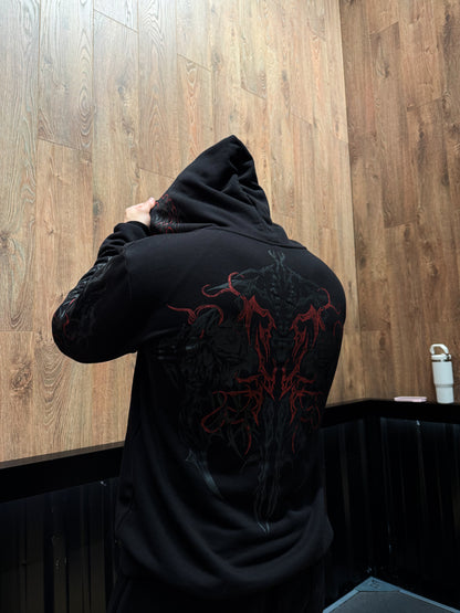 Nocturne Oversize Hoodie Blood Red