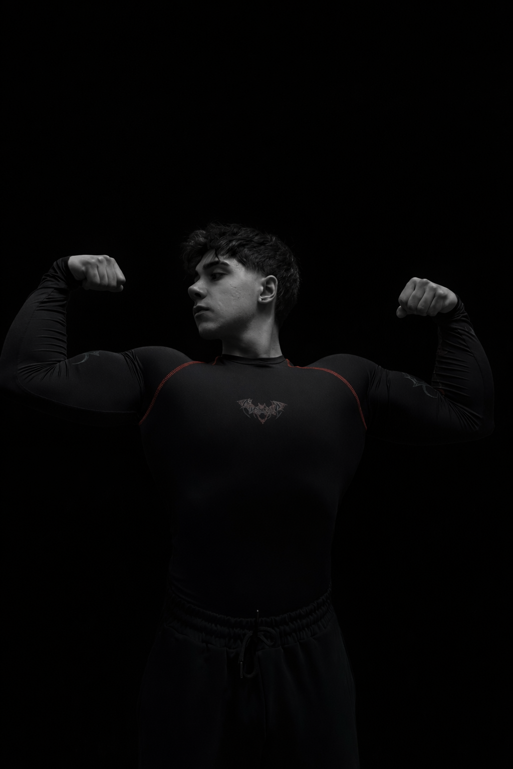 Nocturne Full Body ( uzun kollu) compression Blood Red