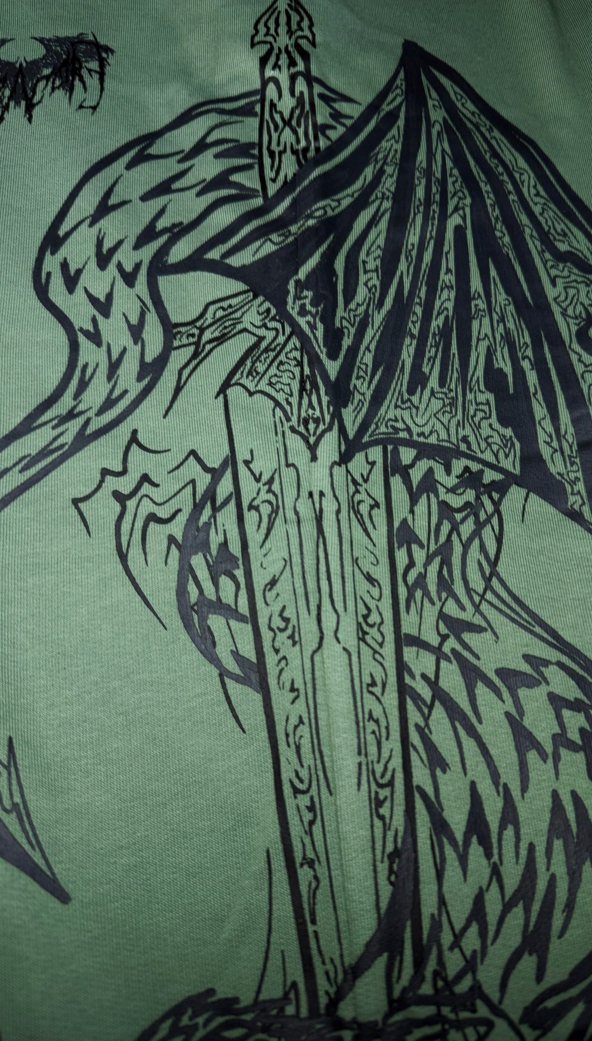 Dragon Baggy Sweatpants [DARK OLIVE GREEN]