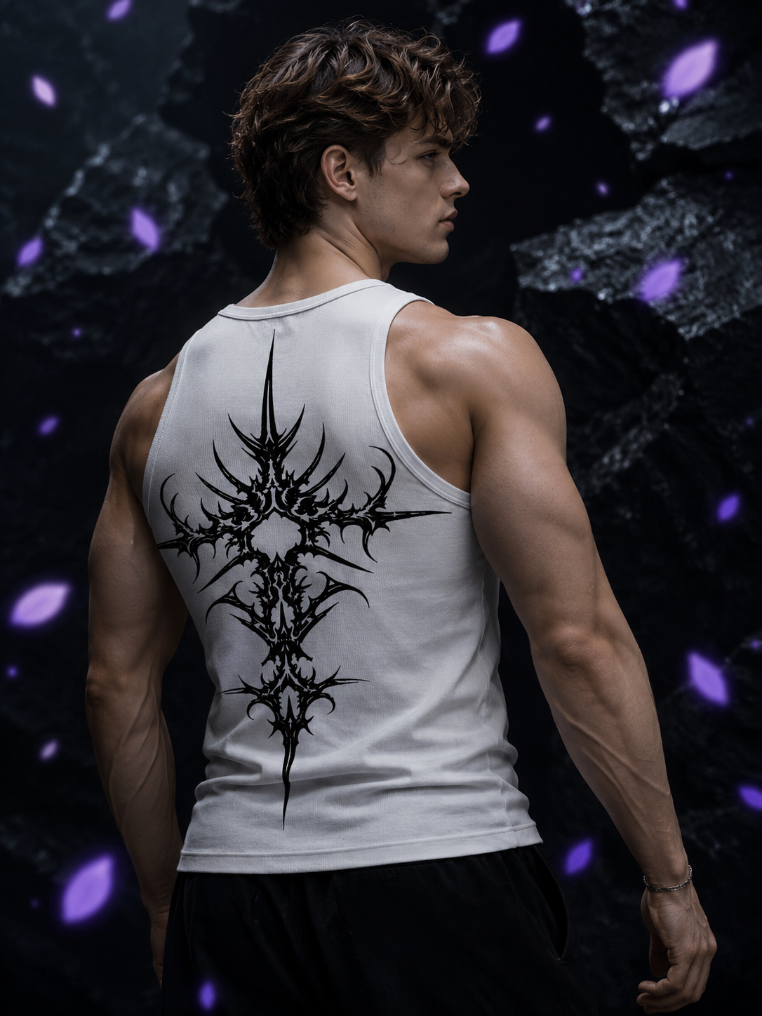 Dragon Raw Ribbed Tank Top [WHITE]