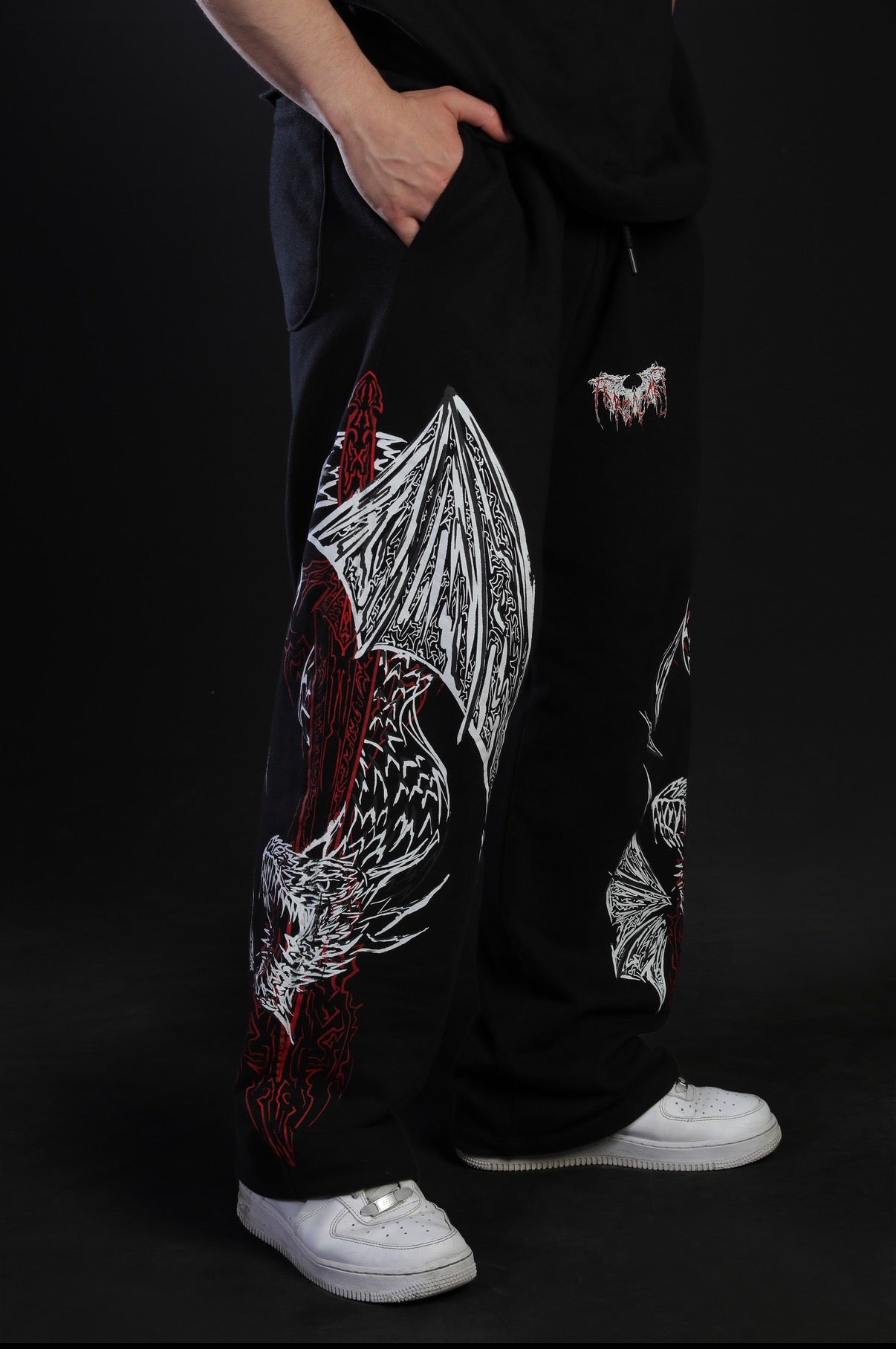 Dragon Baggy Sweatpants [HEAVENLY RED] (Ön Sipariş)