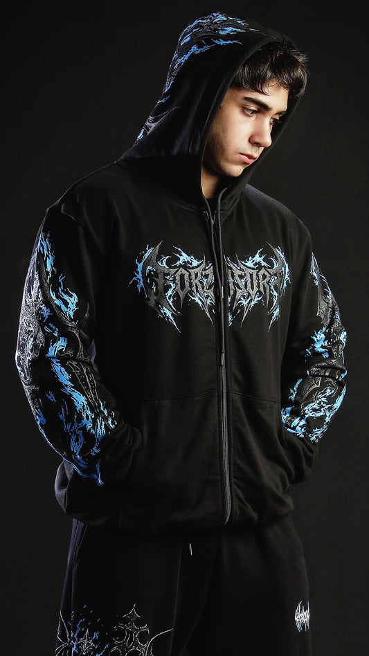 ECLIPSE™ Oversized zip-up Hoodie  [ABYSS BLUE]